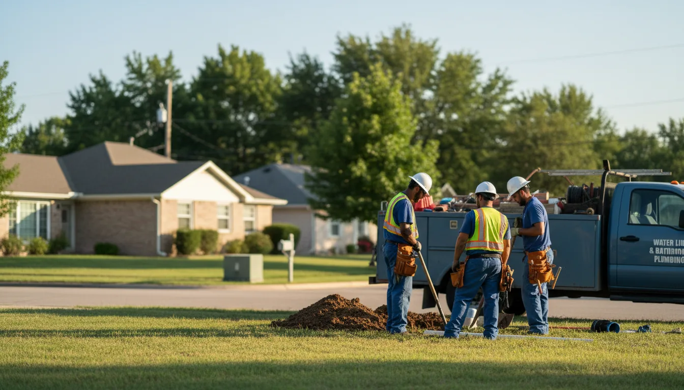 Residential water line and bathroom plumbing service in Midkiff, TX